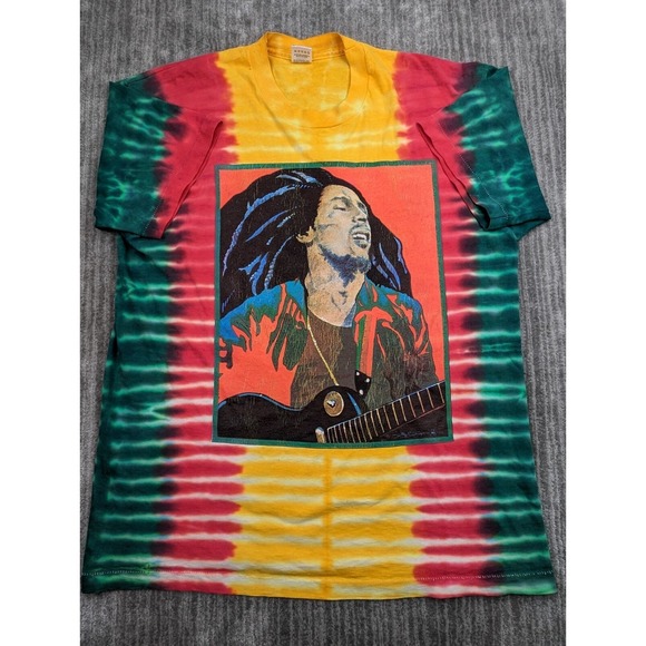 Fruit of the Loom Other - Vintage Bob Marley T-Shirt XL Single Stitch Double Sided Tie Dye Made in USA 90s
